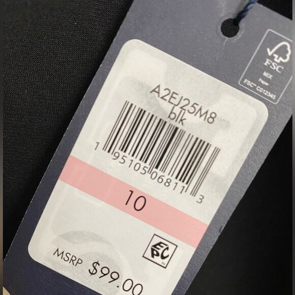 NWT Tommy Hilfiger Sleeveless Cocktail Shift Dress Women Sz 10 Black Pleated Hem - Picture 14 of 14